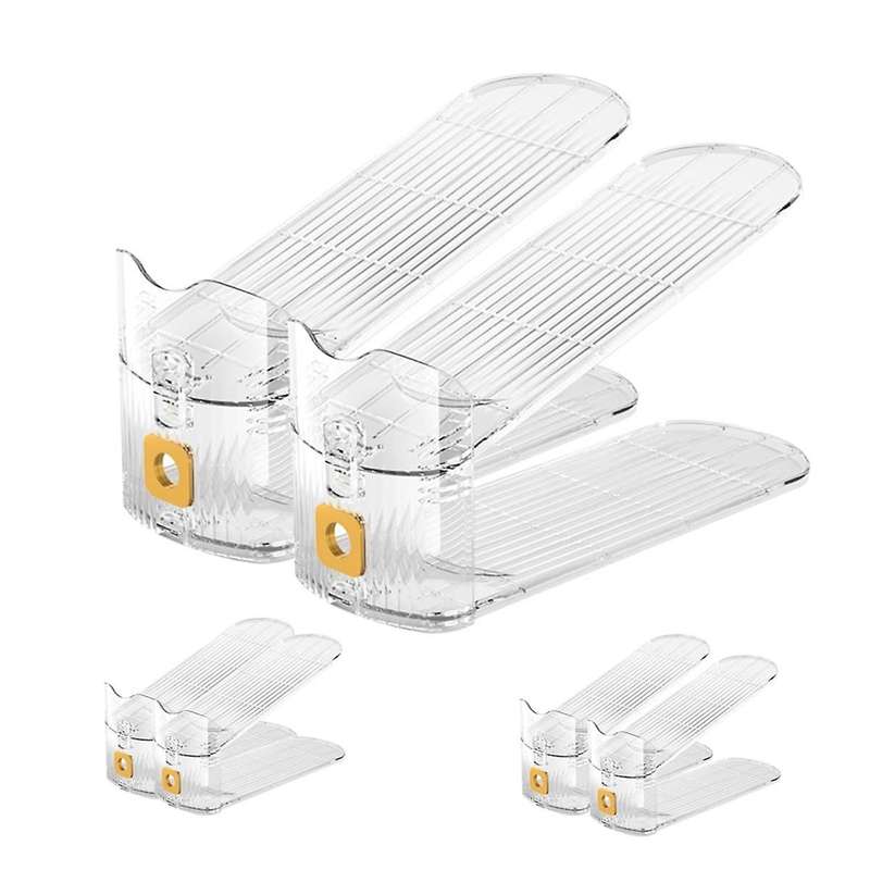 Shoe Stacker 6Pack Adjustable Shoe Slots Space Saver Shoe Rack for Cabinet Storage Shoe Holder Stand