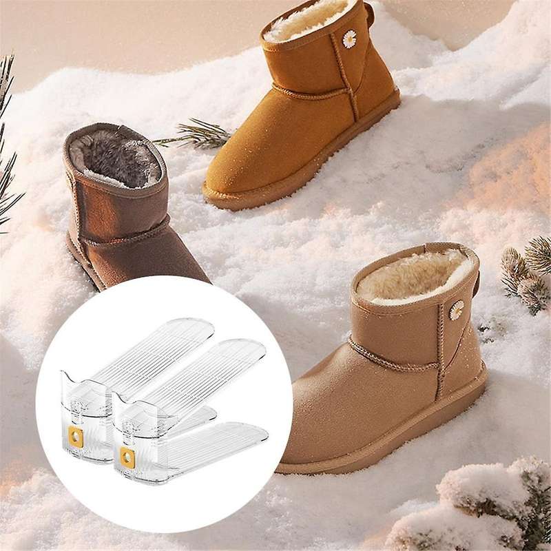 Shoe Stacker 6Pack Adjustable Shoe Slots Space Saver Shoe Rack for Cabinet Storage Shoe Holder Stand