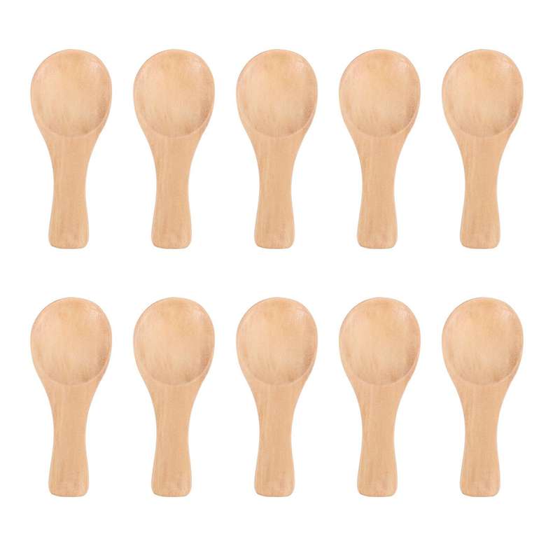 Short Handle 10 Packets of Small Wooden Spoon Compatible Jars of Jam