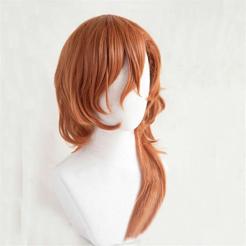 Short Orange Wig Cosplay Costume Men Anime Layered Character Costume Wig Halloween Party Wig