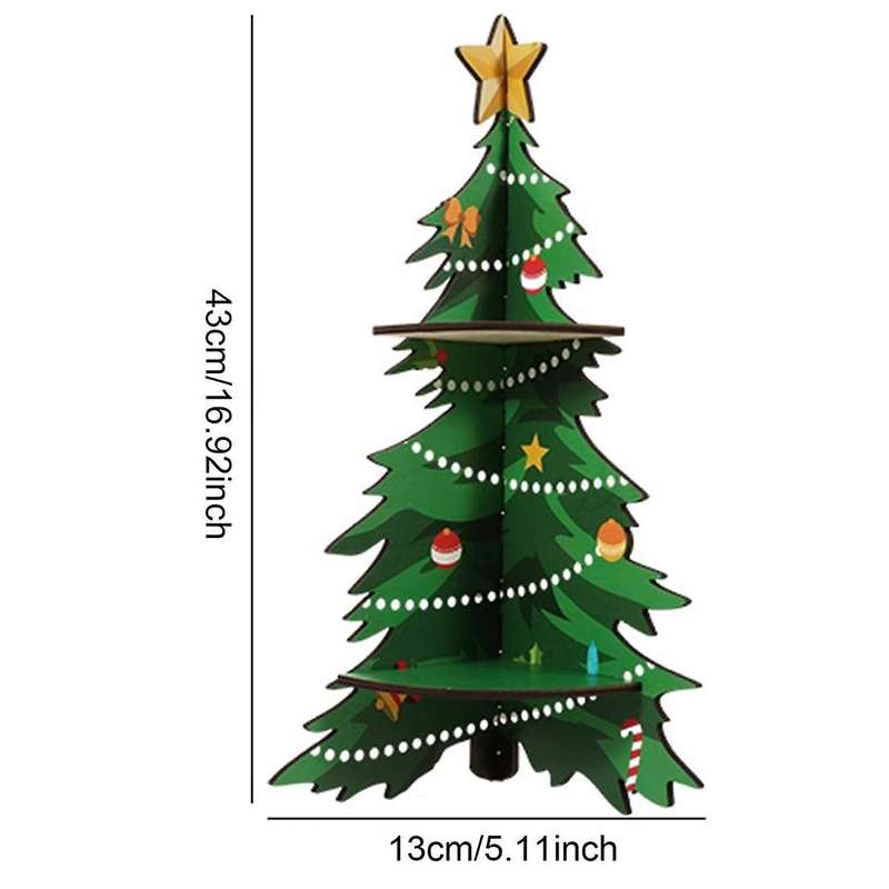 Short Corner Shelf, Bookcase Storage Rack In Christmas Tree Shape, Space Saving Corner Bookshelf De