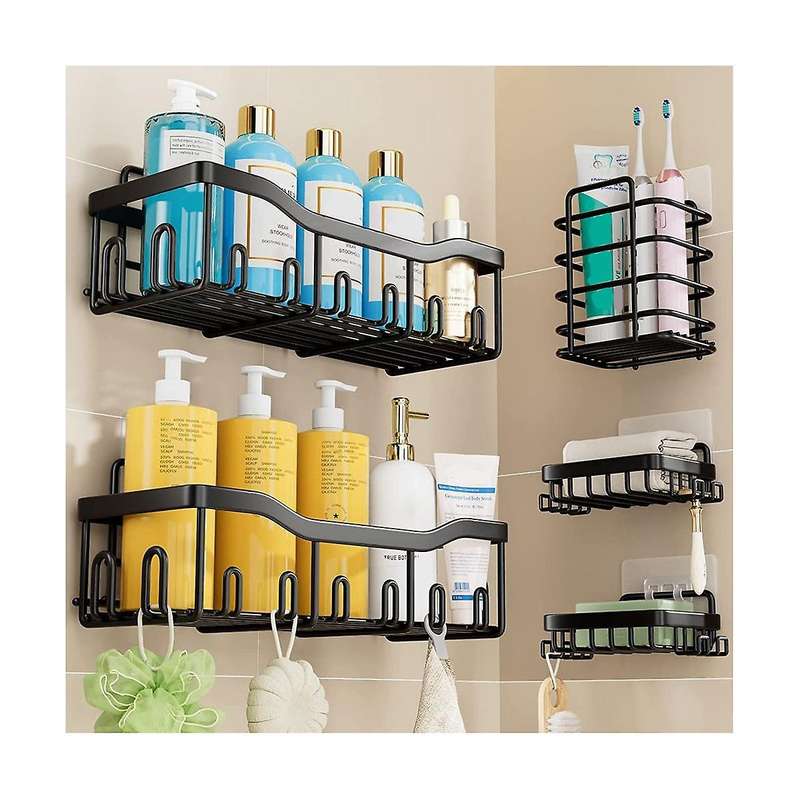 Shower , Bathroom Shower Organizer [5-pack], Self Adhesive Shower Shelves, Shower Shelf for Inside