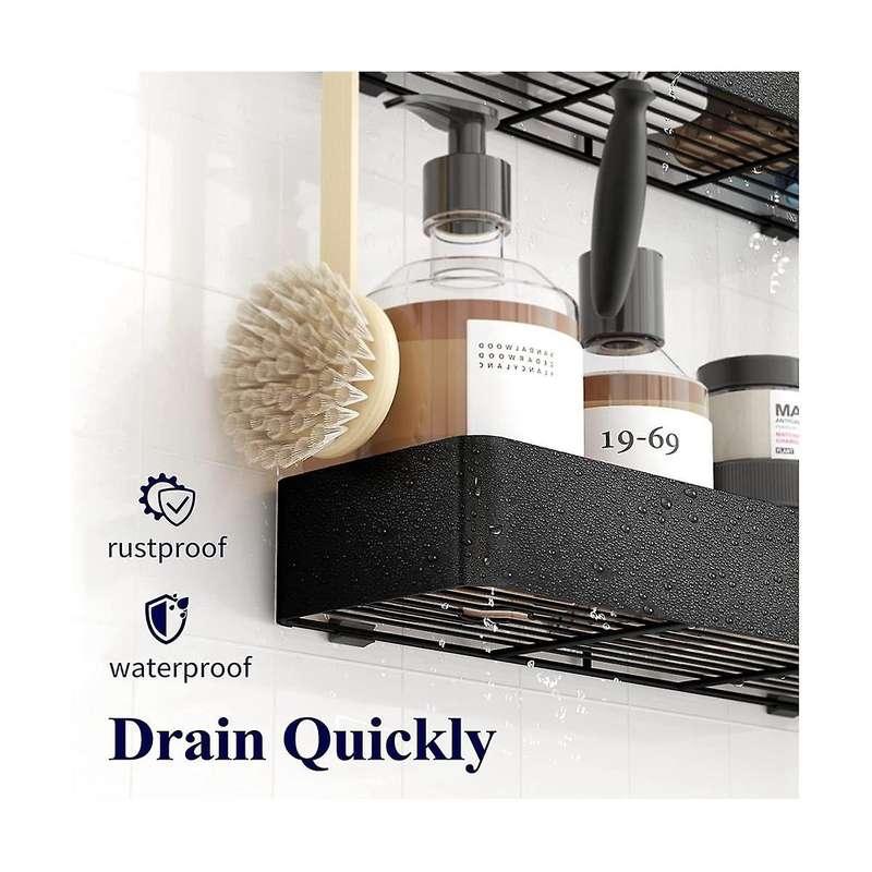 Shower - 2 Pack Shower Organizer, Drill-free & Quick-dry Shower Shelf for Inside Shower with Capaci
