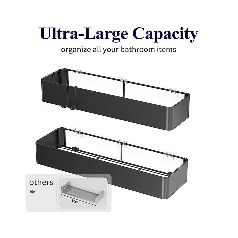 Shower - 2 Pack Shower Organizer, Drill-free & Quick-dry Shower Shelf for Inside Shower with Capaci