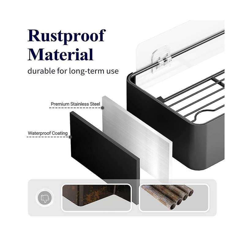 Shower - 2 Pack Shower Organizer, Drill-free & Quick-dry Shower Shelf for Inside Shower with Capaci