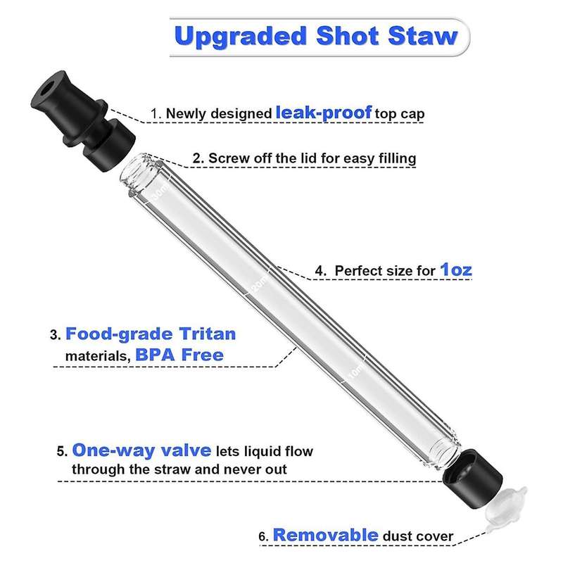 Shot Straw, Shot Tube Holder Drinks Straw for Beach Pool, Parties, Fits All Standard Bottles, , Dish