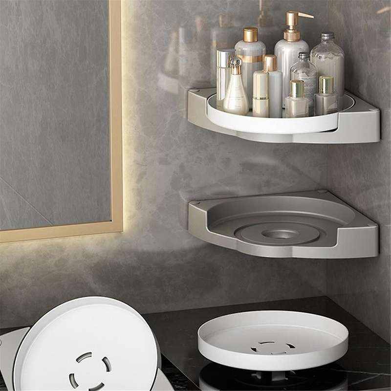 Shower Corner, 360 Rotate Shower Organizer Shelves, 2 Pack Shower Lazy Organizer Turntable for Bathr