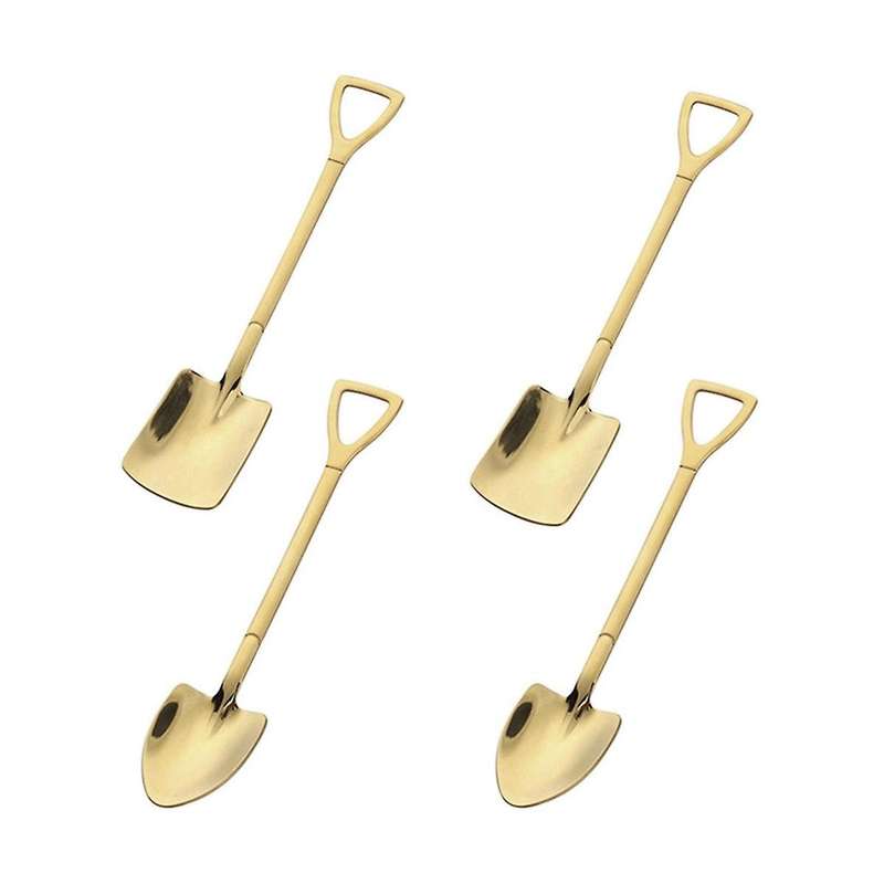 Shovel Spoon Stainless Steel Tea Spoon Fancy Coffee Spoon Ice Cream Dessert Spoon Tableware Knife F