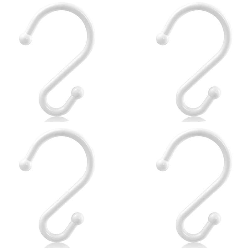 Shower Curtain Hooks,Set of 12 Rings,Rust Resistant S Shaped Hooks Hangers for Shower Curtains, Kitc