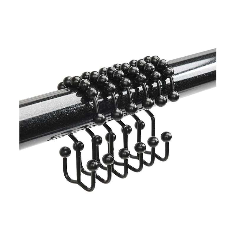 Shower Curtain Hook Ring Rust-proof Metal Double Sliding Shower Hook Ring Suitable for Bathroom Show