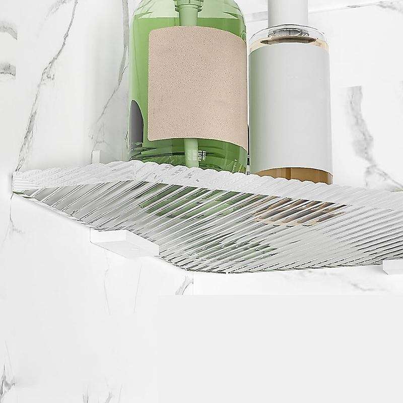 Shower Organizer Corner Shower ,acrylic Shower Shower Shelf Corner Shower Rack Adhesive Wall Mounted