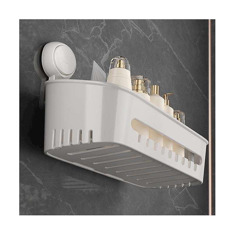 Shower, Spice Stand, Bathroom Organizer, Storage Basket, No Drill, Removable Vacuum Suction Cup, Wa