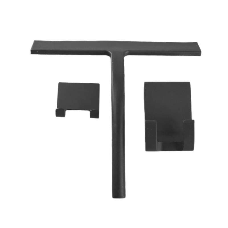 Shower Squeegee, Silicone Window Squeegee Black Wiper without Drilling Shower with Hanging