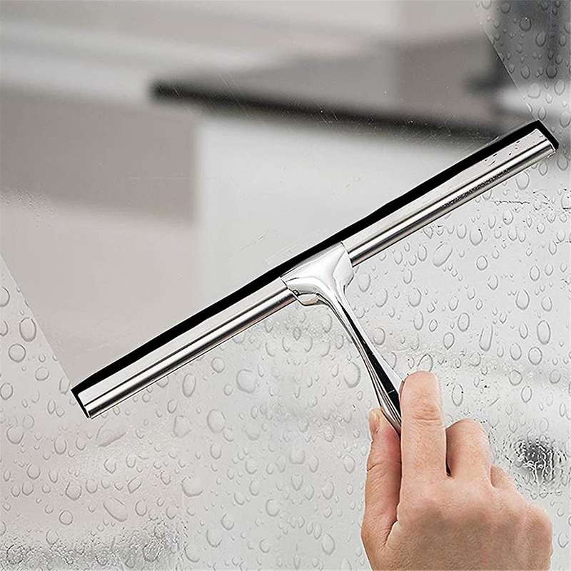 Shower Squeegee and Window Squeegee, Stainless Steel,home Mirrors,adhesive Holder, Shower Door Hook,