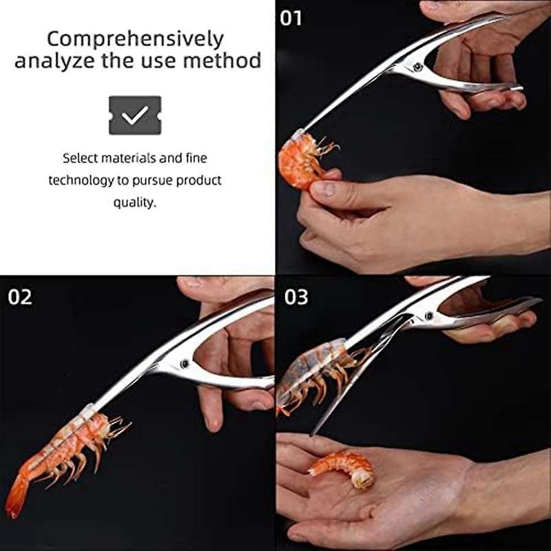 Shrimp Deveining Tool, Stainless Steel Shrimp Deveiner Shrimp Peeler Kitchen Tool, Shrimp Thread Kni