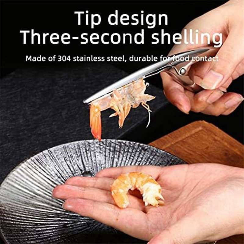 Shrimp Deveining Tool, Stainless Steel Shrimp Deveiner Shrimp Peeler Kitchen Tool, Shrimp Thread Kni