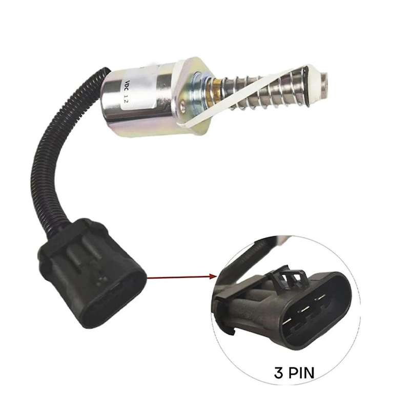 Shut Off Solenoid 12V Stop Solenoid for S150 S160 S175 S185 S205 S250 S300 6681512 7136559 Traction