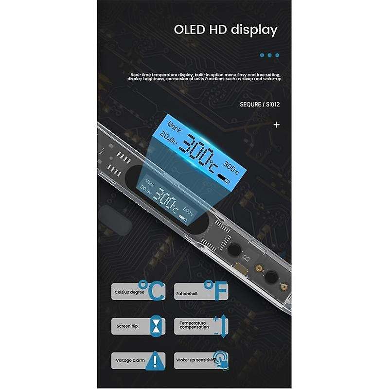 Si012 (t12-+-k)portable Mini Electric Soldering Iron Smart Led Digital Display Adjustable Temp Iron