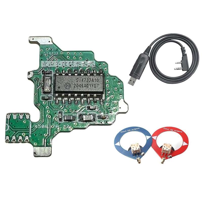 SI4732 Radio Modification Module for UVK5/UVK6 Short Wave FM Modification Module+2XDonut Antenna+USB