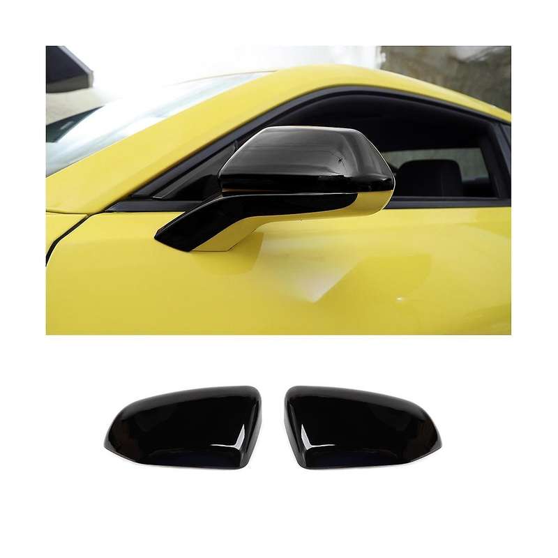 Side Door Rear View Mirrors Cover Rear View Mirror Caps Trim for 2017-2022 Accessories - Abs Black