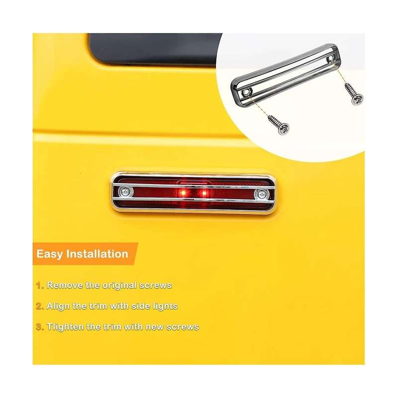 Side Marker Guard Trim Side Light Protector Cover for H2 2003-2009 Accessories - 4 Pack
