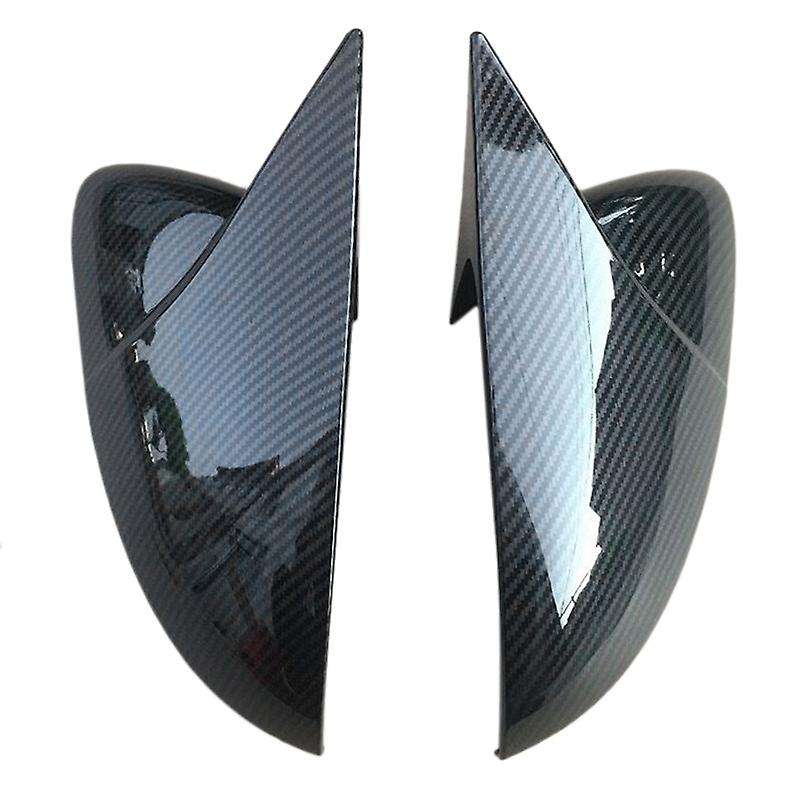 Side Mirror Cover, for 2010-2018 Door Side Wing Rearview Mirror Cover Trim with Indicator, Carbon Fi