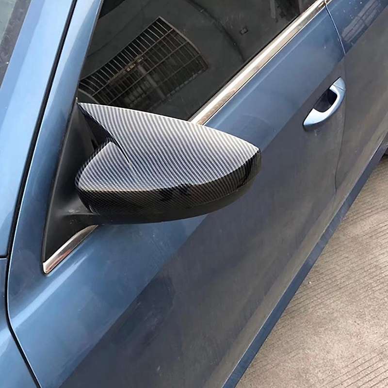 Side Mirror Cover, for 2010-2018 Door Side Wing Rearview Mirror Cover Trim with Indicator, Glossy Bl