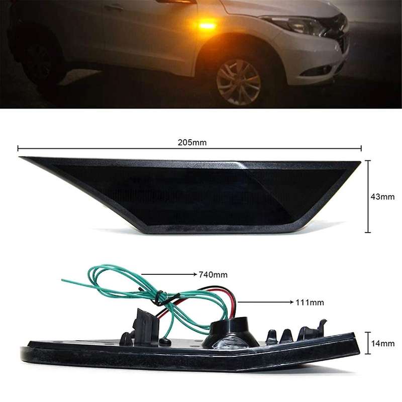 Side Marker Lights Dynamic Flow Sequential Turn Signal Lamps for 10Th 16-2021 34350-TET-H01, 34300-T
