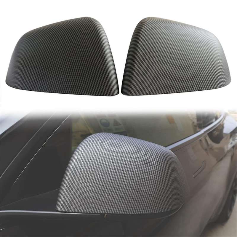 Side Mirror Cover Rearview Mirror Cover Protection for Model Y 2021-2023 Exterior Accessories (abs)
