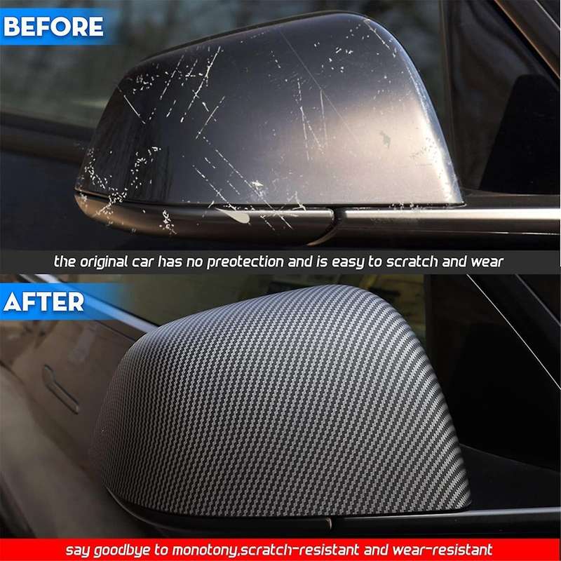 Side Mirror Cover Rearview Mirror Cover Protection for Model Y 2021-2023 Exterior Accessories (abs)