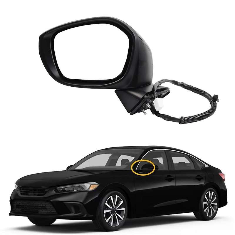 Side Mirror for 2022 2023 Sedan/hatchback with Power Glass, Manual Folding, Replace Ho1320350 (left