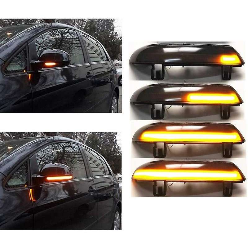 Side Mirror Dynamic Turn Signal Lights for Golf 5 B5.5 B6 R32 Rabbit, Dynamic Yellow LED Light