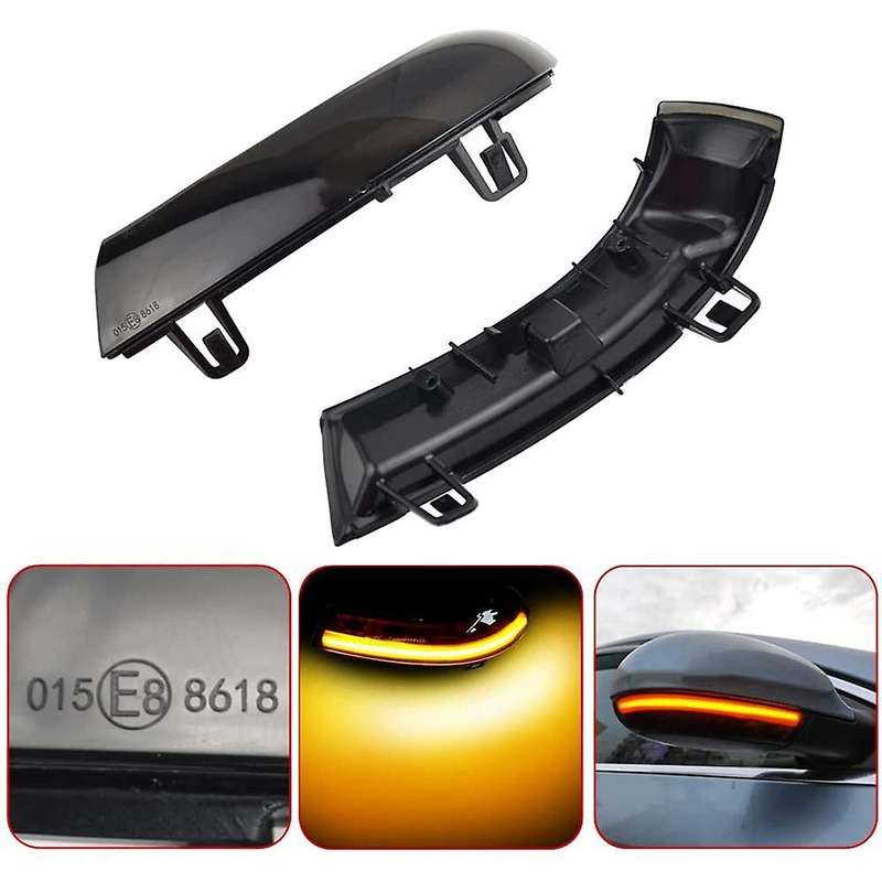 Side Mirror Dynamic Turn Signal Lights for Golf 5 B5.5 B6 R32 Rabbit, Dynamic Yellow LED Light