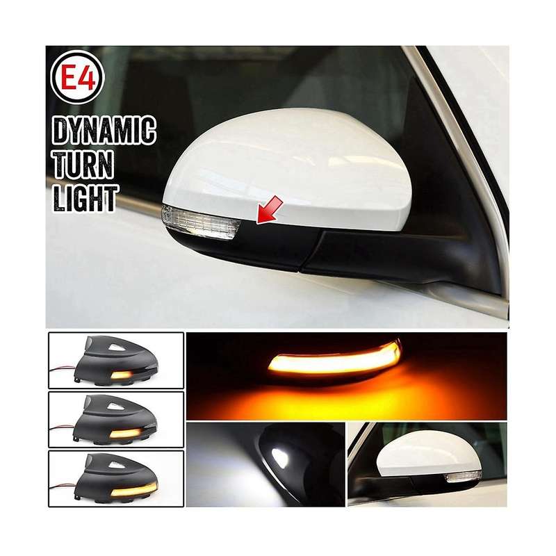 Side Mirror Lights Dynamic Indicators Turn Signals Puddle Lights Car for MK1 2008-2016