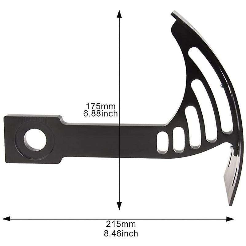 Side Mount License Plate Bracket Vertical Curved License Plate Bracket 3/4 Inch Axle Hole for Tourin
