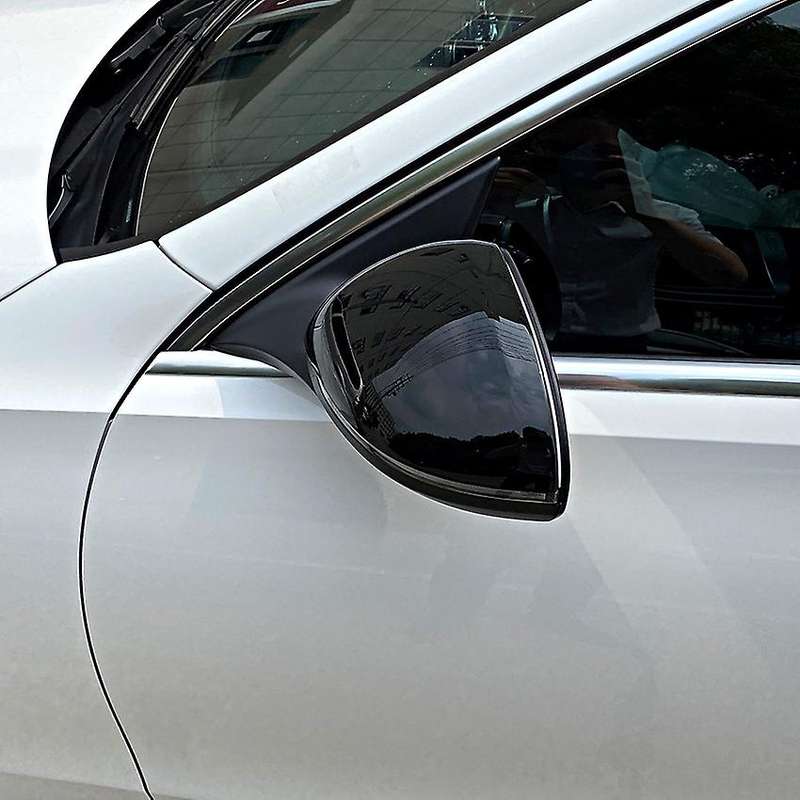 Side Rear View Mirror Cover Trim Side Wing Mirror Caps for - 2021 2022 S-Class C-Class W206 W223 Bla