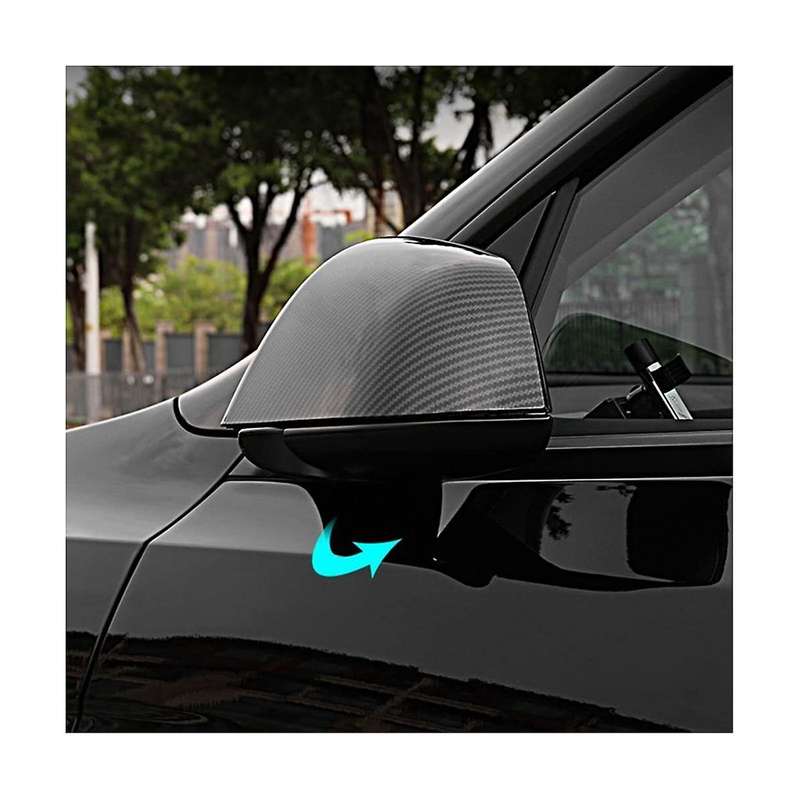 Side Rearview Mirror Cover for 2021 2022 Exterior Accessories, Abs Carbon Fiber