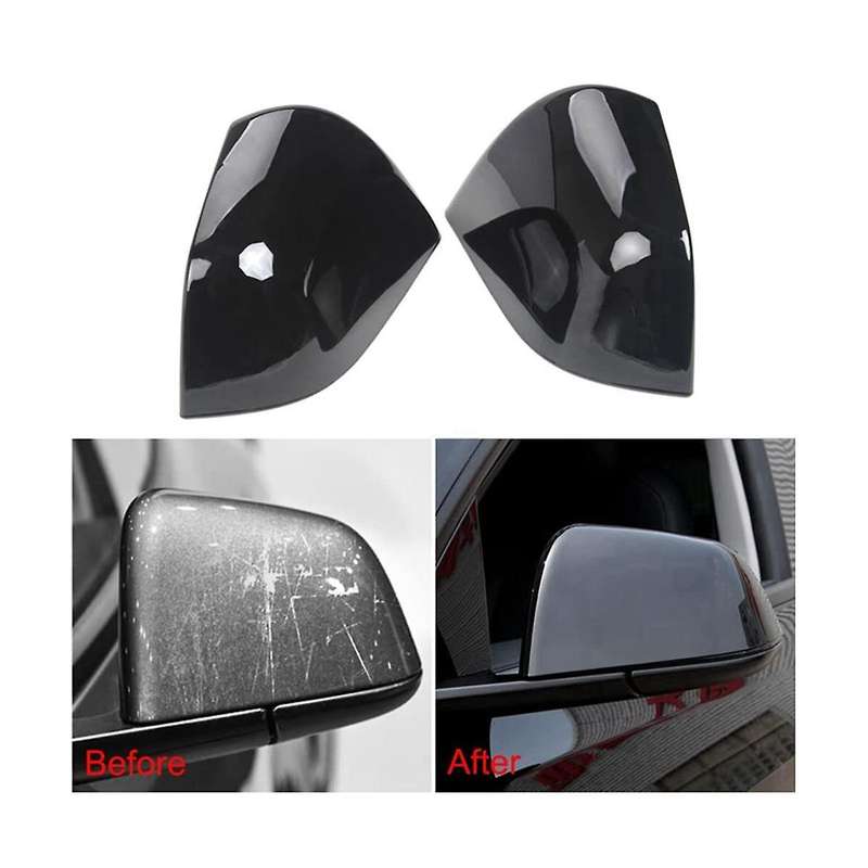 Side Rearview Mirror Cover for 2021 2022 Model Y Exterior Accessories, Abs Gloss Black