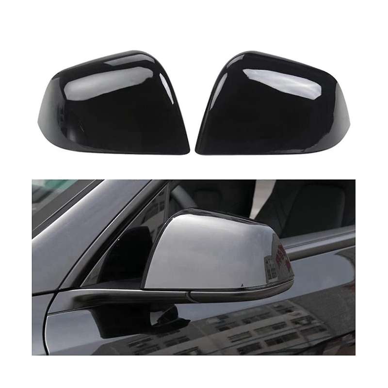 Side Rearview Mirror Cover for 2021 2022 Model Y Exterior Accessories, Abs Gloss Black