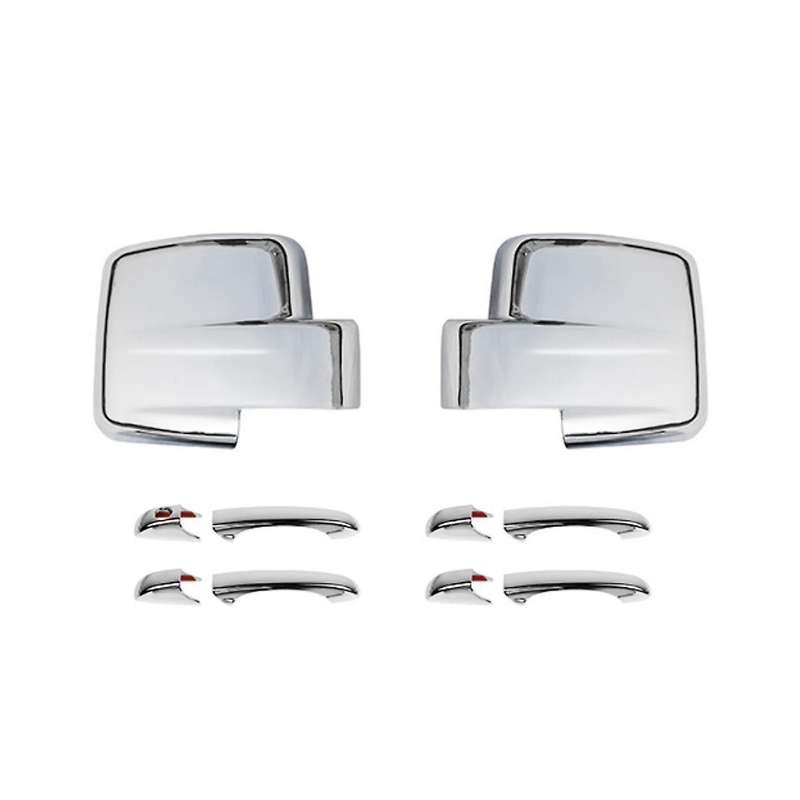 Side Rearview Mirror Cover Shell Trim + Door Handle Cover Decoration for Patriot 2011-2016 Car Acces