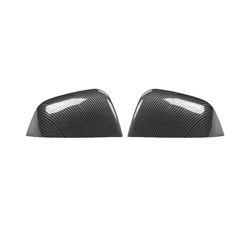 Side Rearview Mirror Cover Trim for 2021 2022 Model Y Exterior Accessories, Abs Gloss Carbon Fiber
