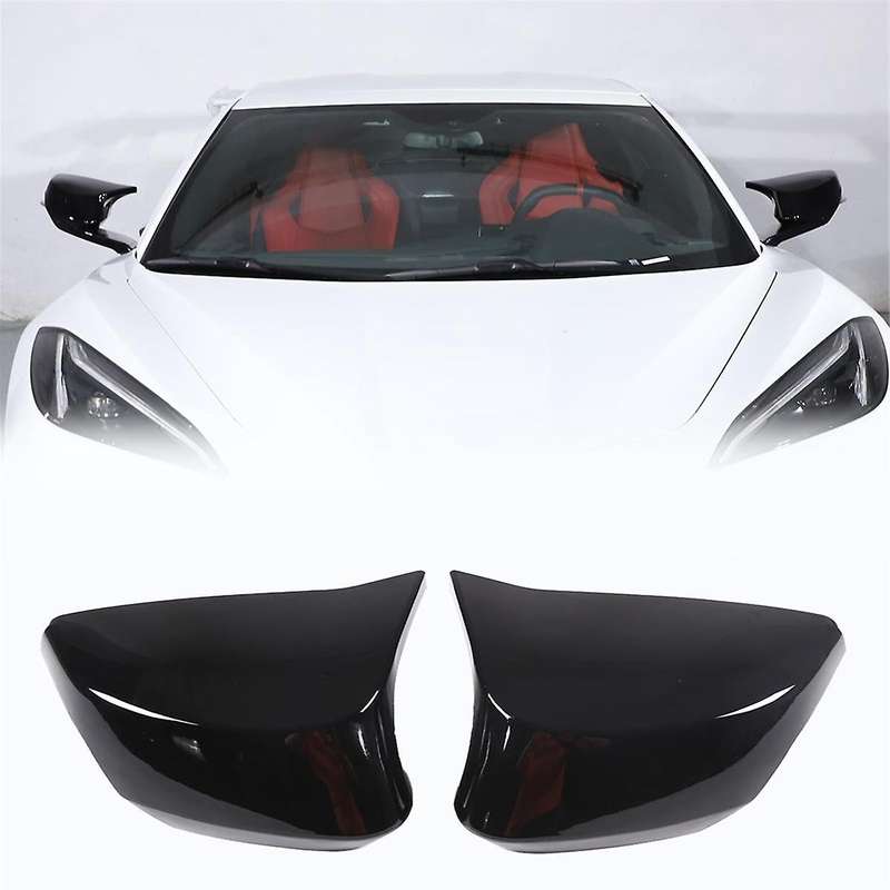 Side Rearview Mirror Guard Cover Trim for C8 Z51 Z06 2020-2023 Accessories Black