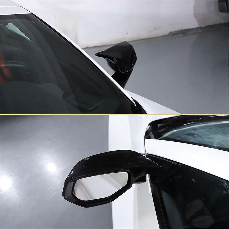 Side Rearview Mirror Guard Cover Trim for C8 Z51 Z06 2020-2023 Accessories Black
