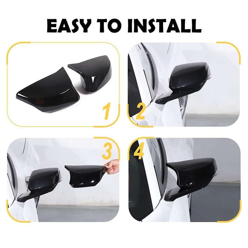 Side Rearview Mirror Guard Cover Trim for C8 Z51 Z06 2020-2023 Accessories Black