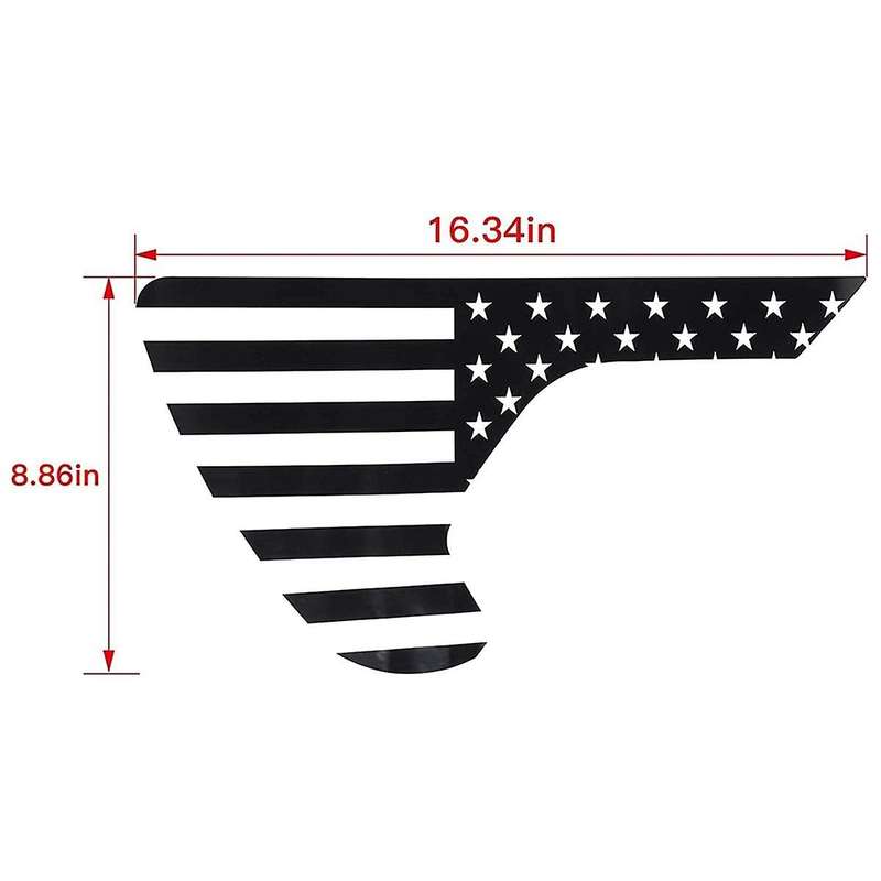 Side Vent Sticker Cover Decals Trim Black for Jl Jlu 2018-2022 Jt 2020-2022