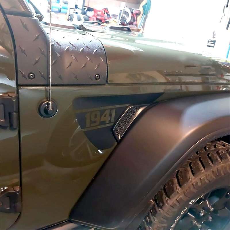 Side Vent 1941 Decals, Precut Black PVC Sticker for JL / JT 2018-2024