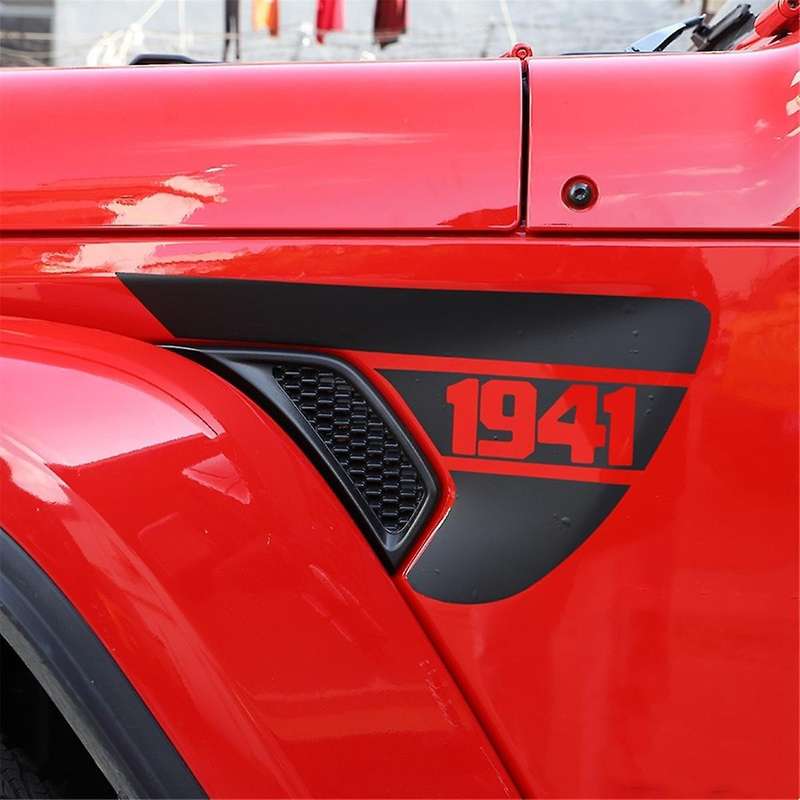 Side Vent 1941 Decals, Precut Black PVC Sticker for JL / JT 2018-2024