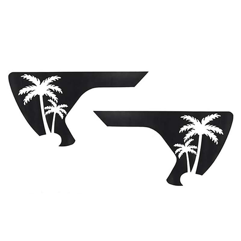 Side Vent Coconut Decals, Precut Black PVC Sticker for JL / JT 2018-2024