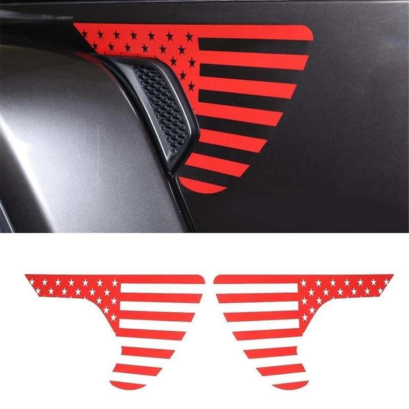 Side Vent Sticker Cover Decals Trim Red for Wrangler JL JLU 2018-2022 JT 2020-2022