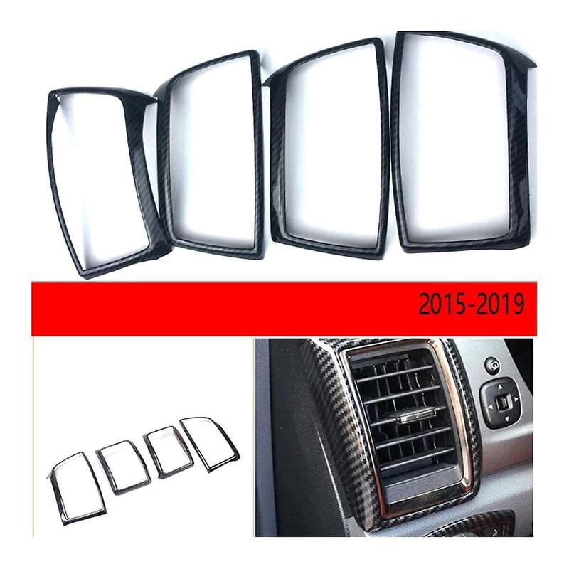 Side Wind Outlet Panel Frame Cover Trim Abs Dashboard Sticker for Everest Endeavour 2015-2019